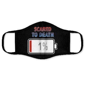 Discover Scared to Death with Battery at 1% Face Masks