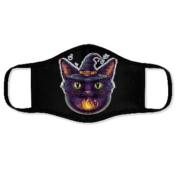 Discover Cat Boiler Cat Witch Halloween Face Masks