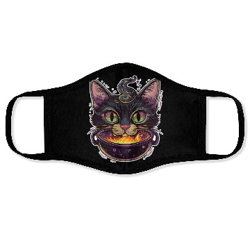 Discover Cat Boiler Cat Witch Halloween Face Masks