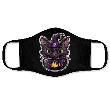 Discover Cat Boiler Cat Witch Halloween Face Masks