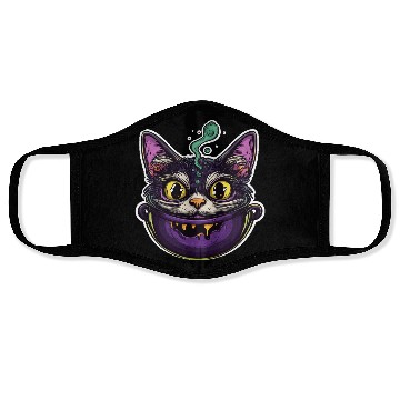 Discover Cat Boiler Cat Witch Halloween Face Masks