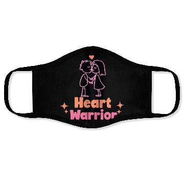 Discover Heart warrior, valentine Face Masks