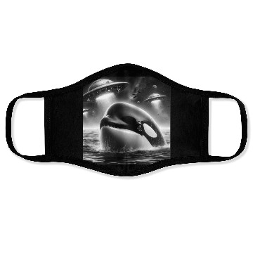 Discover Killer whale Funny Graphic Selfie with UFOs Weird Face Masks