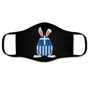 Discover Rabbit Bunny Greece Flag Greek Flag Face Masks