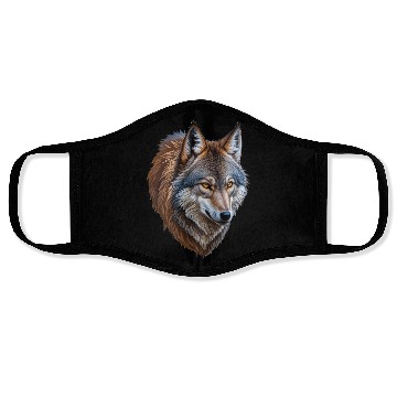 Discover Wolf head 9 Face Masks