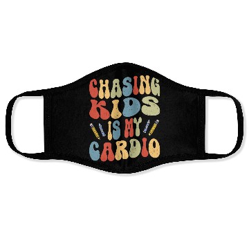 Discover Daycare Teacher Childcare Chasing Kids Is Cardio Face Masks