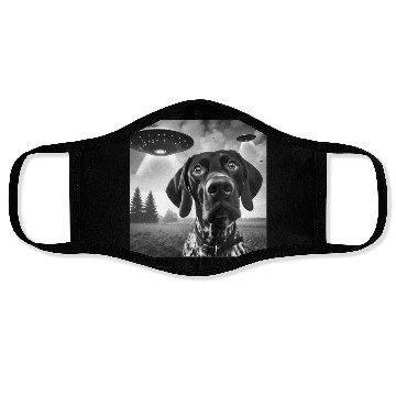 Discover German Shorthaired Pointer Funny Sci-fi Graphic Se Face Masks