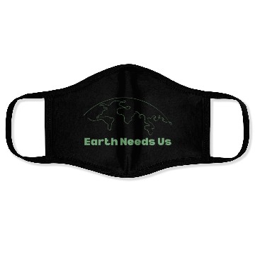 Discover earth need us sustainability Face Masks