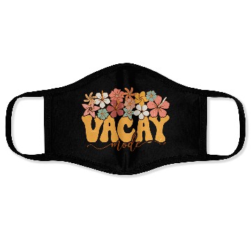 Discover Vacay Modc Floral Typography Face Masks
