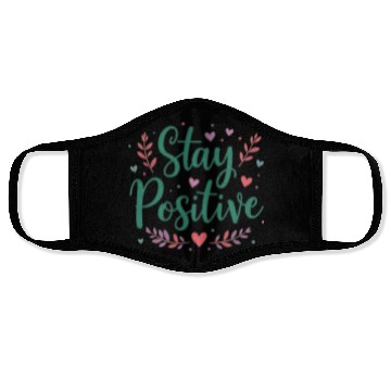 Discover Stay Positive Handwriten Face Masks