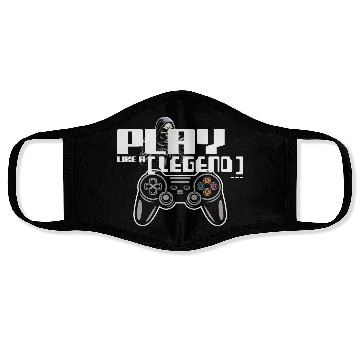 Discover Play Like a Legend Gamer Face Masks