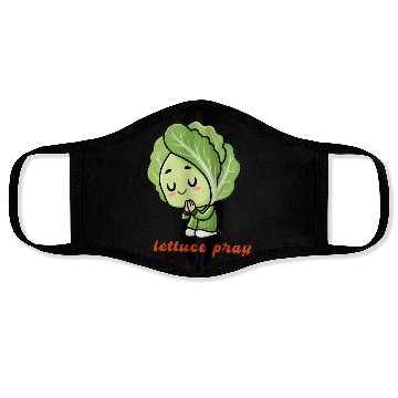 Discover Lettuce pray not Let us pray Face Masks