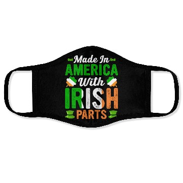 Discover Made in America with Irish Parts St. Patrick's day Face Masks