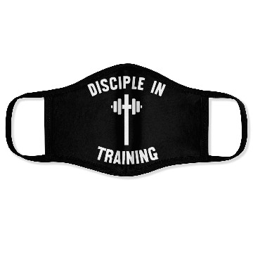 Discover Disciple in training barbell Face Masks