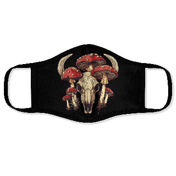 Discover Skull Mushrooms Natural Motif Face Masks