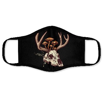 Discover Skull Mushrooms Natural Motif Face Masks
