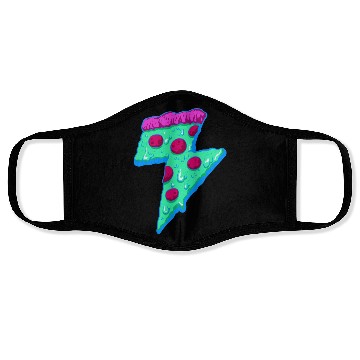 Discover Pizza Lightning Face Masks