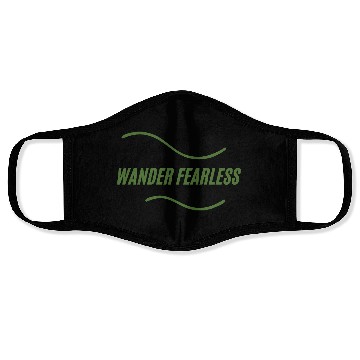 Discover wander fearless adventure Face Masks