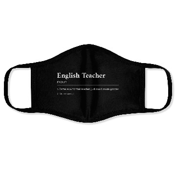 Discover English Teacher Definition Face Masks