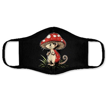 Discover Mushroom Mouse Funny Animal And Mushroom Face Masks