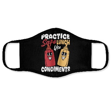 Discover Condiment Practice Safe Lunch Use Condiments Face Masks
