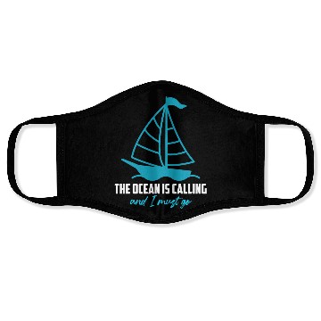 Discover Florida Keys THE OCEAN IS CALLING I MUST GO Face Masks