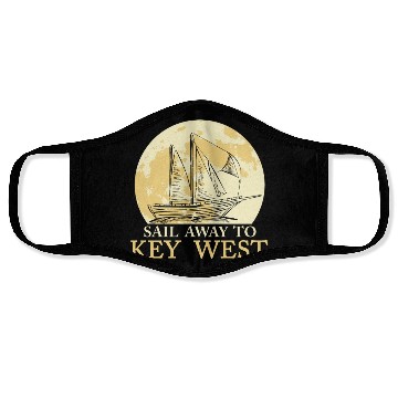 Discover Florida Keys SAIL AWAY TO KEY-WEST Sailing Outfit Face Masks