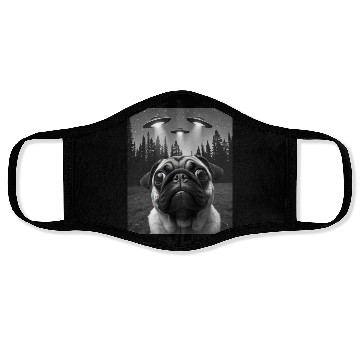 Discover UFO Funny Dog Face Masks