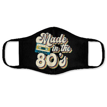 Discover Retro 80s Style design Perfect for Nostalgia Fans Face Masks