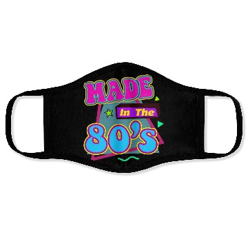 Discover Retro 80s Style design Perfect for Nostalgia Fans Face Masks