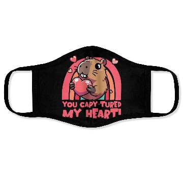 Discover You Capy-tured My Heart – Cute Capybara Design Face Masks