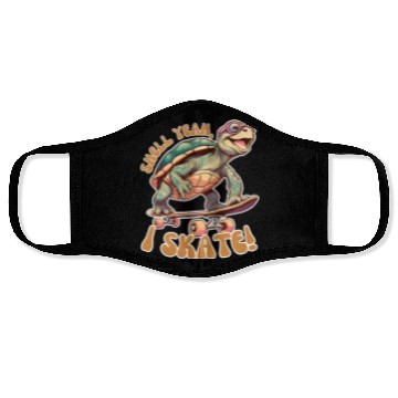 Discover Shell Yeah, I Skate! Funny Turtle Skater Face Masks