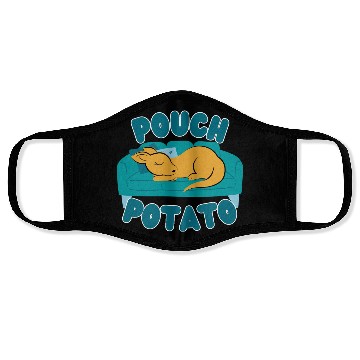 Discover Pouch Potato Funny Cute Sleepy Kangaroo Face Masks