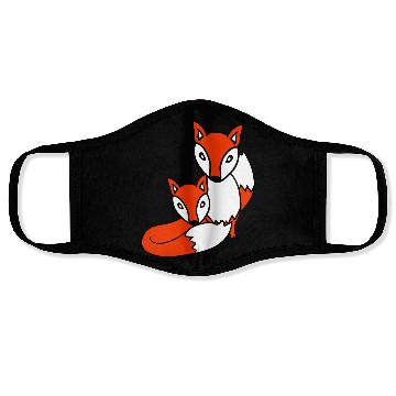 Discover 2 Foxes Friends Red Fox Two Wild Animals Team Crew Face Masks