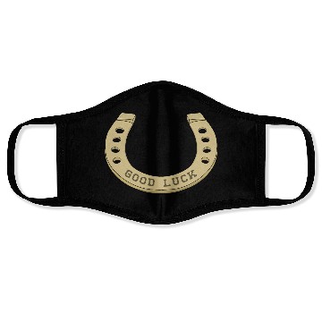 Discover Cool Horseshoe for Lucky Days Face Masks