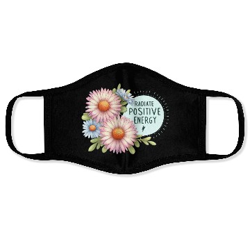 Discover Radiate Positive Energy: Daisy and Bloom Art Face Masks