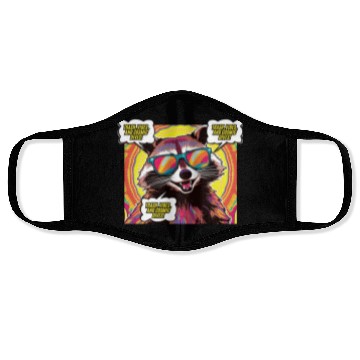 Discover A Psychedelic Trash Advocate Raccoon Face Masks