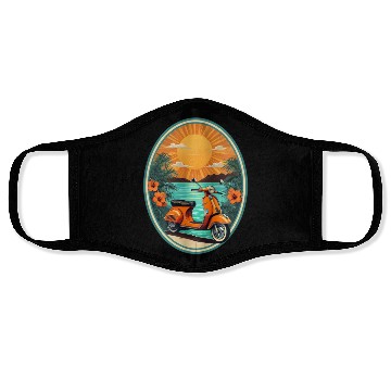 Discover Beach Sunset Orange Scooter by Tropical Face Masks