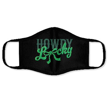 Discover Howdy Lucky Western Cowgirl St Patricks Design Face Masks