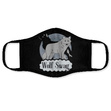 Discover Black Wolf Swag | Wolf and Badge Face Masks