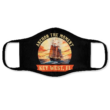 Discover Florida Keys ANCHOR THE MOMENT KEY-WEST FL Face Masks