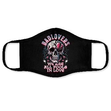 Discover Bad Lovers Skull Gothic Valentine Punk Hearts Face Masks
