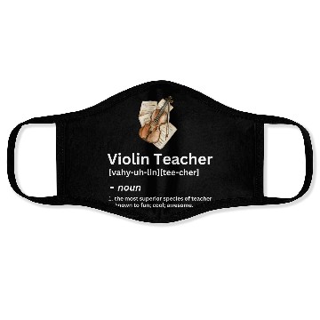 Discover violin teacher funny noun definition Face Masks