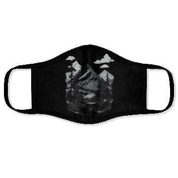 Discover Monochrome Mountain Wilderness Face Masks