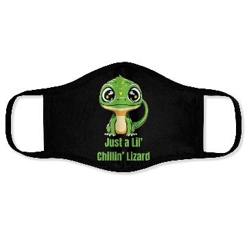 Discover Just a Lil' Chillin’ Lizard Face Masks