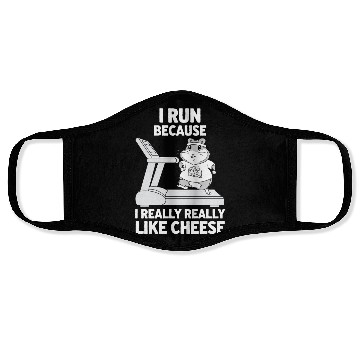 Discover I Run Because I Really Really Like Cheese Face Masks
