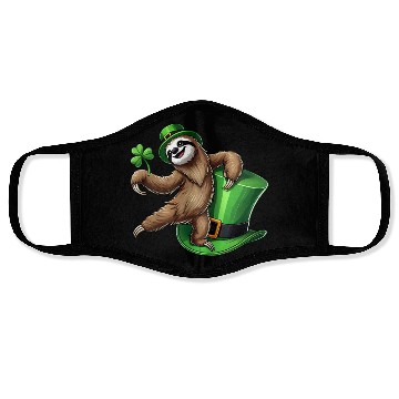 Discover St. Patrick's Day Penguin with Clover and Hat Face Masks