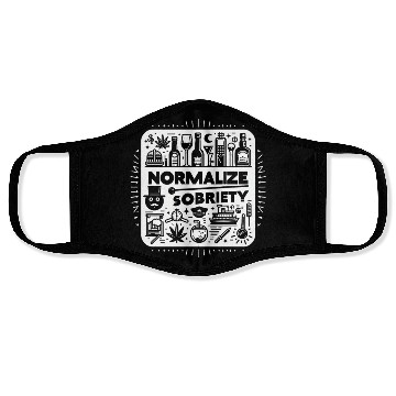 Discover Normalize Sobriety 10 Face Masks
