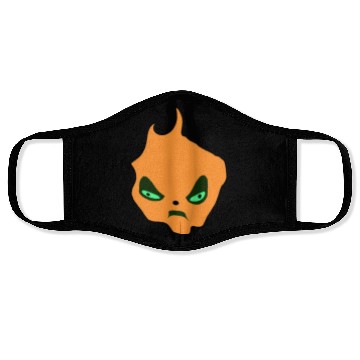 Discover Fiery Angry Demon Face Illustration Face Masks