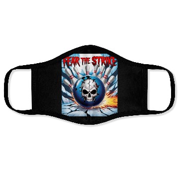 Discover Fear The Strike - Skull Bowling Explosion Art Face Masks